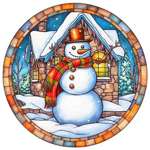 Load image into Gallery viewer, Winter Snowman 30*30CM (canvas) Full Round Drill Diamond Painting
