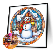 Load image into Gallery viewer, Winter Snowman 30*30CM (canvas) Full Round Drill Diamond Painting
