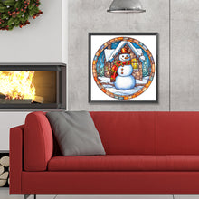 Load image into Gallery viewer, Winter Snowman 30*30CM (canvas) Full Round Drill Diamond Painting
