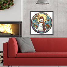Load image into Gallery viewer, Winter Snowman 30*30CM (canvas) Full Round Drill Diamond Painting
