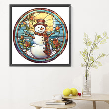 Load image into Gallery viewer, Winter Snowman 30*30CM (canvas) Full Round Drill Diamond Painting
