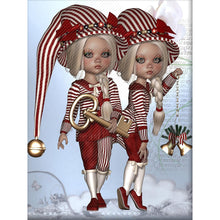 Load image into Gallery viewer, Twin Big-Eyed Dolls 30*40CM (canvas) Full Round Drill Diamond Painting
