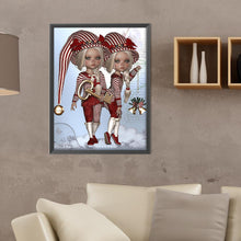 Load image into Gallery viewer, Twin Big-Eyed Dolls 30*40CM (canvas) Full Round Drill Diamond Painting
