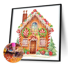 Load image into Gallery viewer, Christmas Gingerbread Cookie House 30*30CM (canvas) Partial Special-Shaped Drill Diamond Painting
