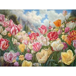 Flower Cluster Bouquet 40*30CM (canvas) Full Square Drill Diamond Painting