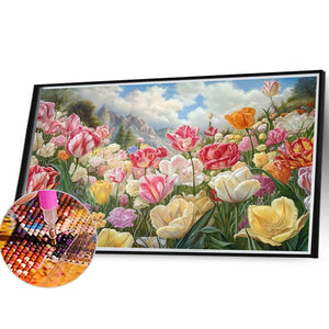 Flower Cluster Bouquet 40*30CM (canvas) Full Square Drill Diamond Painting