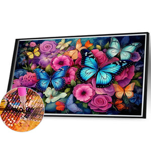 Flower Cluster Bouquet 40*30CM (canvas) Full Square Drill Diamond Painting