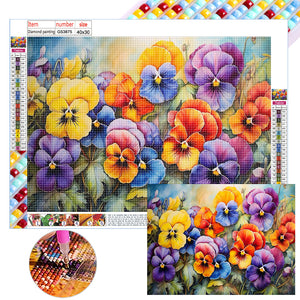 Flower Cluster Bouquet 40*30CM (canvas) Full Square Drill Diamond Painting