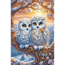 Load image into Gallery viewer, Owl And Baby Owl 40*60CM (canvas) Full Round Drill Diamond Painting
