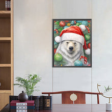 Load image into Gallery viewer, Christmas White Bear 40*50CM (canvas) Full Round Drill Diamond Painting
