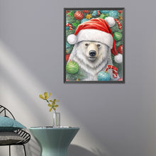 Load image into Gallery viewer, Christmas White Bear 40*50CM (canvas) Full Round Drill Diamond Painting
