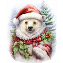 Load image into Gallery viewer, Christmas White Bear 40*50CM (canvas) Full Round Drill Diamond Painting
