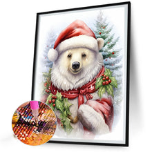 Load image into Gallery viewer, Christmas White Bear 40*50CM (canvas) Full Round Drill Diamond Painting
