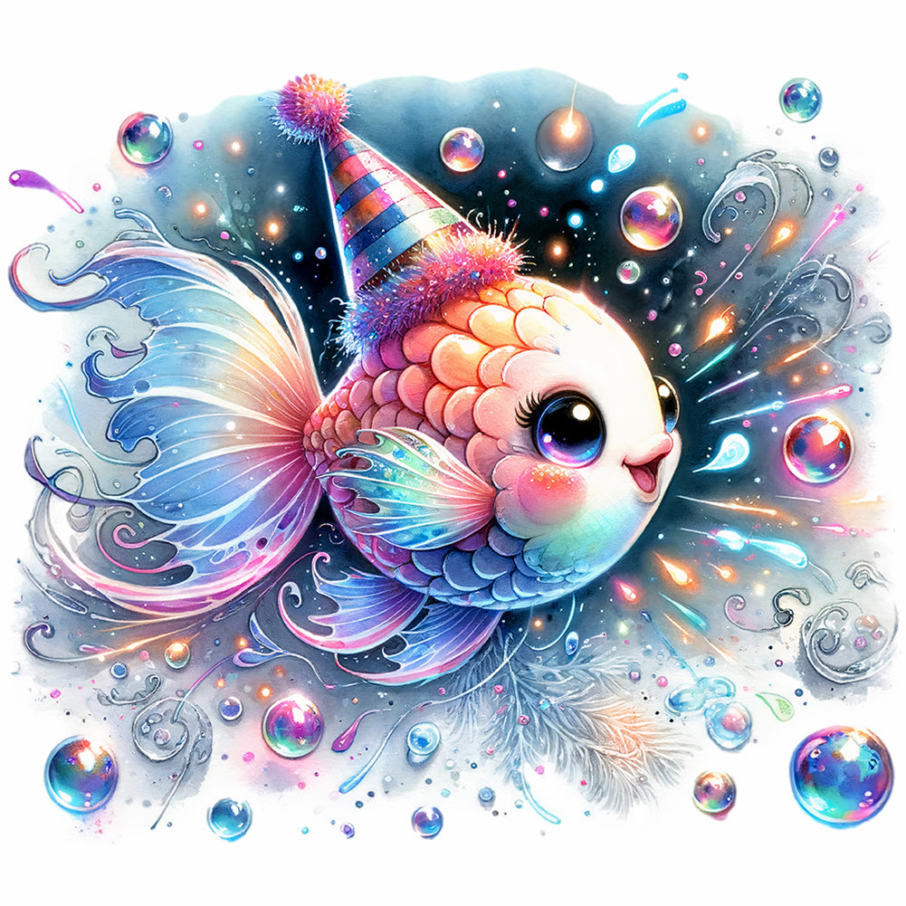Shiny Animal Goldfish 30*30CM (canvas) Full Round Drill Diamond Painting