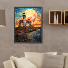 Load image into Gallery viewer, Island Lighthouse 30*40CM (canvas) Full Round Drill Diamond Painting
