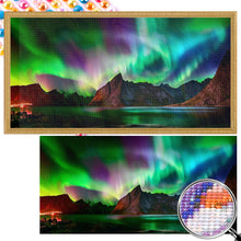 Load image into Gallery viewer, Aurora At Night 80*40CM (canvas) Full AB Round Drill Diamond Painting
