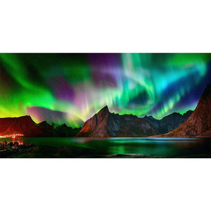 Aurora At Night 80*40CM (canvas) Full AB Round Drill Diamond Painting