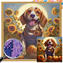 Load image into Gallery viewer, Flowers And Puppies 30*30CM (canvas) Full Square AB Drill Diamond Painting
