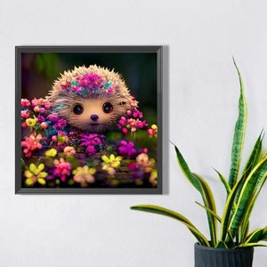 Flowers And Hedgehogs 30*30CM (canvas) Full Square AB Drill Diamond Painting