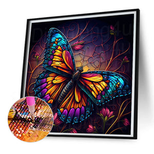 Flowers And Butterflies 30*30CM (canvas) Full Square AB Drill Diamond Painting