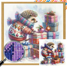 Load image into Gallery viewer, Christmas Gift Hedgehog 30*30CM (canvas) Full Square AB Drill Diamond Painting
