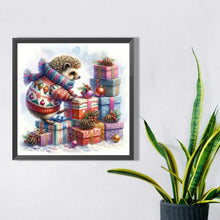 Load image into Gallery viewer, Christmas Gift Hedgehog 30*30CM (canvas) Full Square AB Drill Diamond Painting
