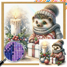 Load image into Gallery viewer, Christmas Gift Hedgehog 30*30CM (canvas) Full Square AB Drill Diamond Painting
