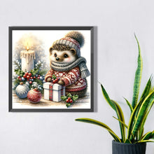 Load image into Gallery viewer, Christmas Gift Hedgehog 30*30CM (canvas) Full Square AB Drill Diamond Painting
