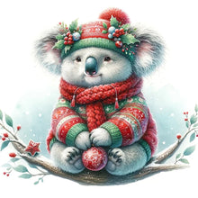 Load image into Gallery viewer, Christmas Koala 30*30CM (canvas) Full Square AB Drill Diamond Painting
