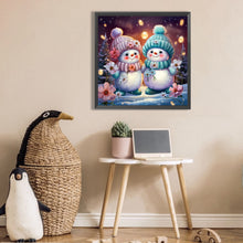 Load image into Gallery viewer, Christmas Snowman 30*30CM (canvas) Full Square AB Drill Diamond Painting
