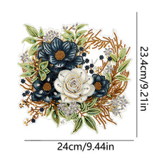 Load image into Gallery viewer, Christmas Flower Special Shaped+Round Diamond Painting Wall Decor Wreath (#3)
