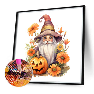 Pumpkin Gnome 40*40CM (canvas) Full Round Drill Diamond Painting