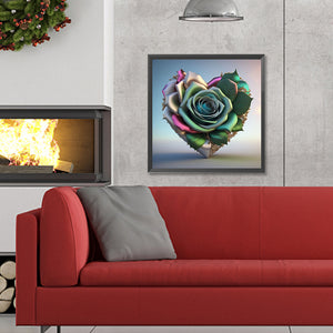 Love Rose 30*30CM (canvas) Full Round Drill Diamond Painting