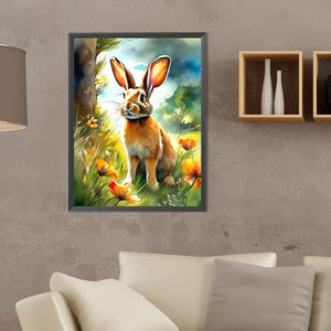 Rabbit In The Forest 30*40CM (canvas) Full Round Drill Diamond Painting