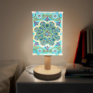 Special Shaped Crystal Drawing Kit Bedside Night Light USB Charge (Mandala #1)