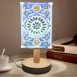 Special Shaped Crystal Drawing Kit Bedside Night Light USB Charge (Mandala #2)