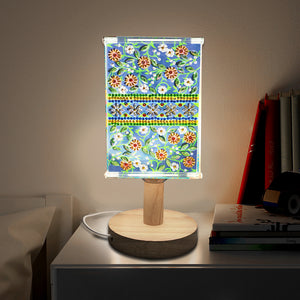 Special Shaped Crystal Drawing Bedside Night Light USB Charge (Literary Flower)