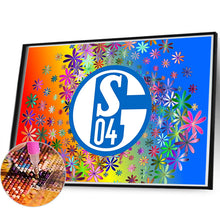 Load image into Gallery viewer, Schalke Logo 60*40CM (canvas) Full Round Drill Diamond Painting
