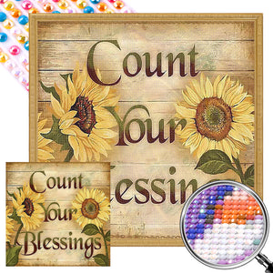 Count Your Blessings 40*40CM (canvas) Full Round AB Drill Diamond Painting