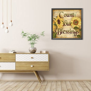 Count Your Blessings 40*40CM (canvas) Full Round AB Drill Diamond Painting