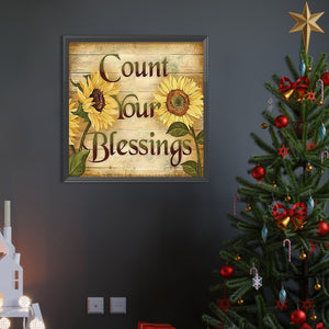 Count Your Blessings 40*40CM (canvas) Full Round AB Drill Diamond Painting