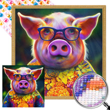 Load image into Gallery viewer, Mr. Colorful Pig 40*40CM (canvas) Full Round AB Drill Diamond Painting
