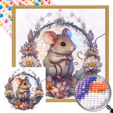 Load image into Gallery viewer, Mice In Wreath 40*40CM (canvas) Full Round AB Drill Diamond Painting
