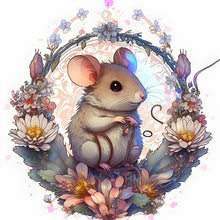 Load image into Gallery viewer, Mice In Wreath 40*40CM (canvas) Full Round AB Drill Diamond Painting
