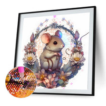 Load image into Gallery viewer, Mice In Wreath 40*40CM (canvas) Full Round AB Drill Diamond Painting
