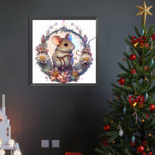 Load image into Gallery viewer, Mice In Wreath 40*40CM (canvas) Full Round AB Drill Diamond Painting
