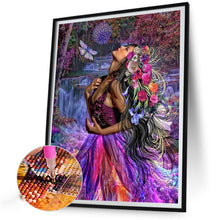 Load image into Gallery viewer, Girl In The Woods 40*50CM (canvas) Full Round AB Drill Diamond Painting
