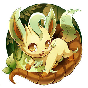 Grass Eevee 30*30CM (canvas) Full Round AB Drill Diamond Painting