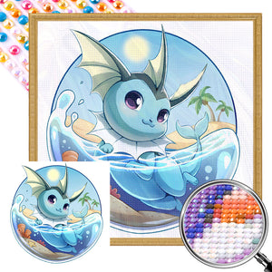 Water Eevee 30*30CM (canvas) Full Round AB Drill Diamond Painting