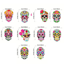 Load image into Gallery viewer, 10Pairs Halloween Skull Double Sided Diamond Painting Earrings The Dead Earrings
